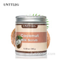 360 g de crème exfoliante pour le corps blanchissante au lait de coco et au curcuma